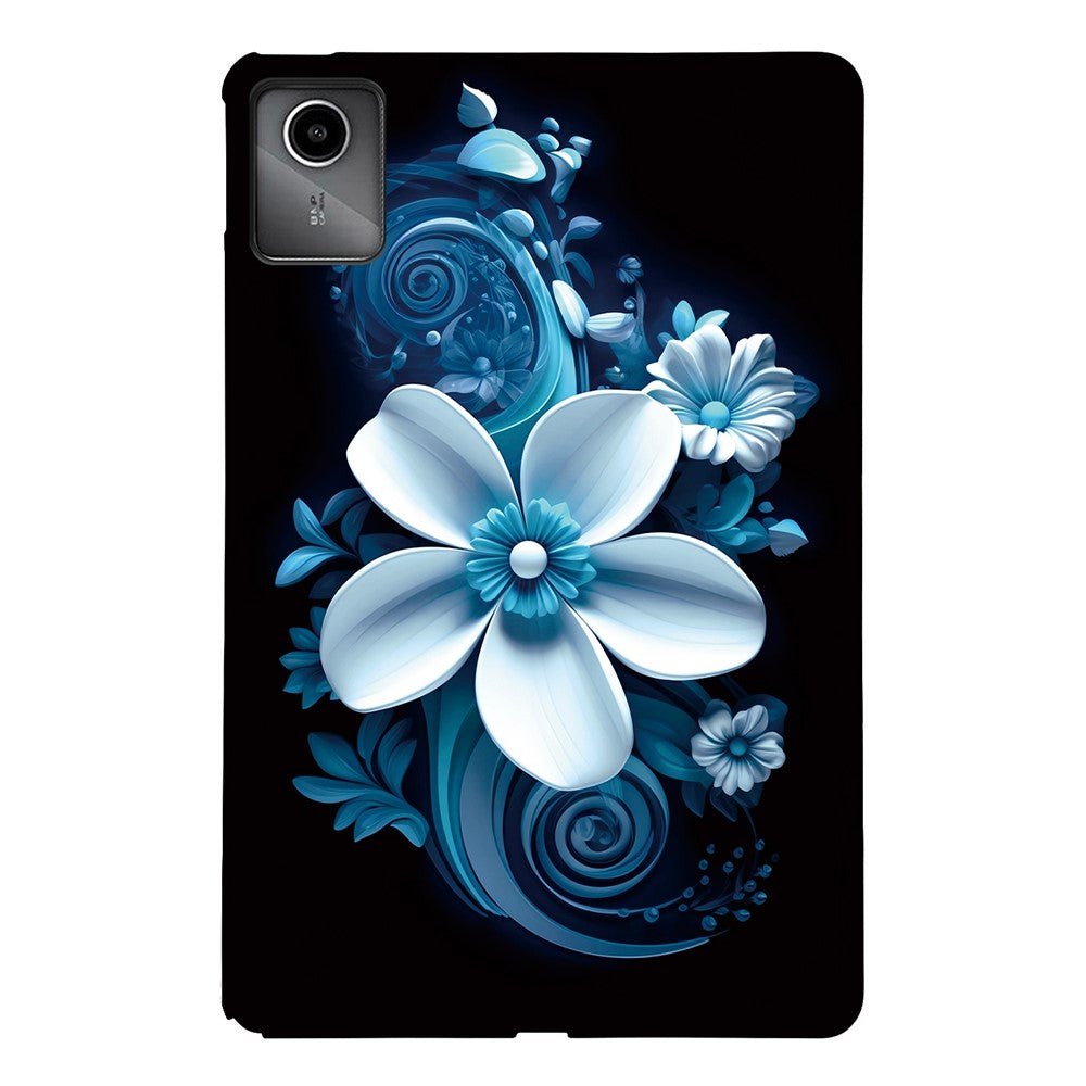 For Lenovo Tab M11 TB-330FC / Xiaoxin Pad 11 2024 TB-331FC Case Pattern Printing Slim Soft TPU Tablet Cover - Black Orchid