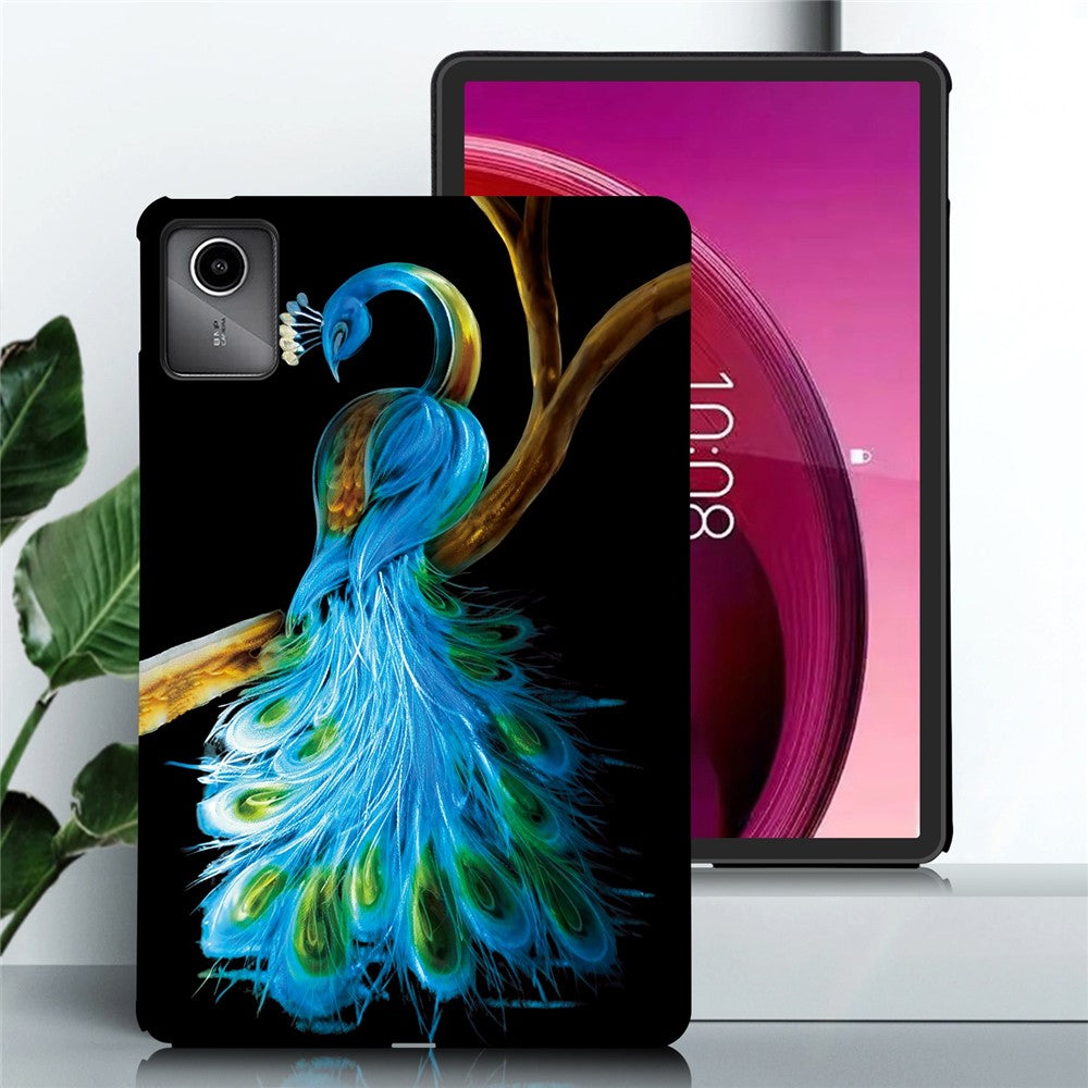 For Lenovo Tab M11 TB-330FC / Xiaoxin Pad 11 2024 TB-331FC Case Pattern Printing Slim Soft TPU Tablet Cover - Peacock