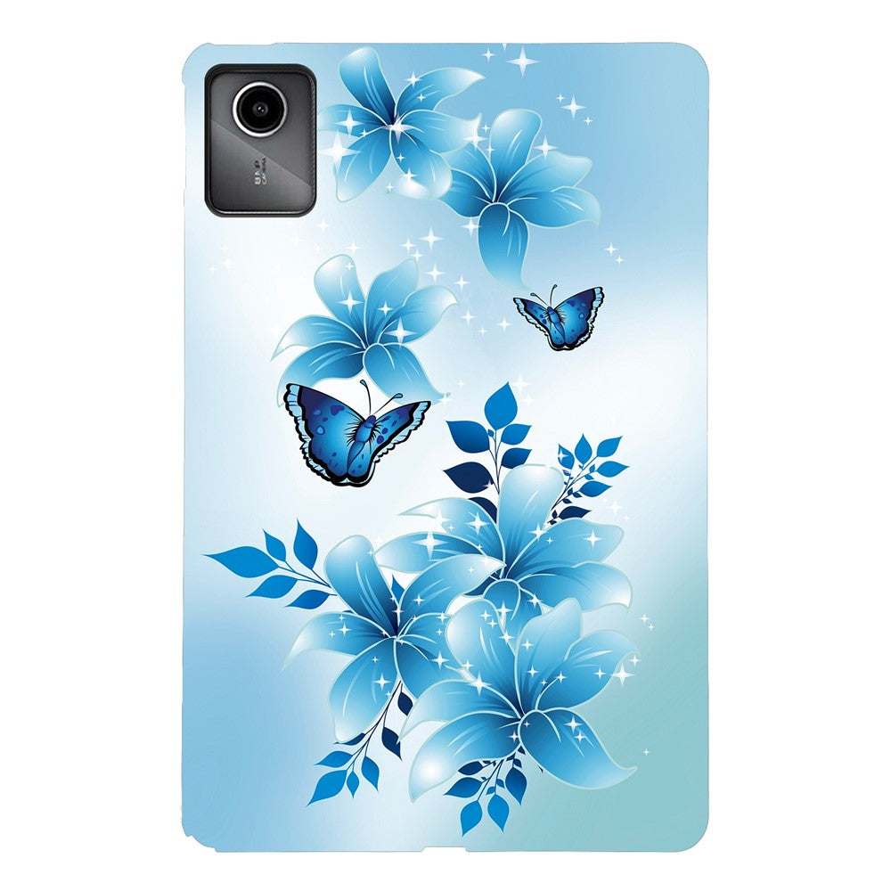 For Lenovo Tab M11 TB-330FC / Xiaoxin Pad 11 2024 TB-331FC Case Pattern Printing Slim Soft TPU Tablet Cover - Blue Butterfly