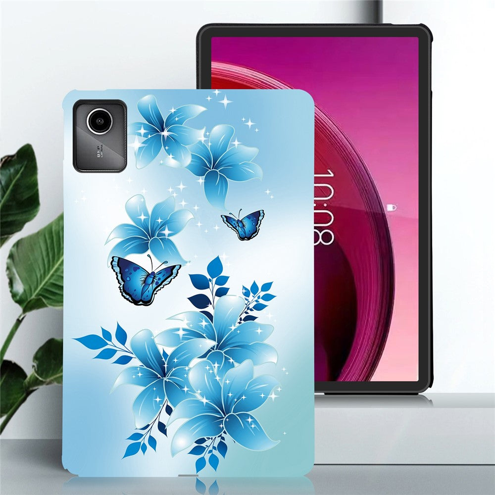 For Lenovo Tab M11 TB-330FC / Xiaoxin Pad 11 2024 TB-331FC Case Pattern Printing Slim Soft TPU Tablet Cover - Blue Butterfly