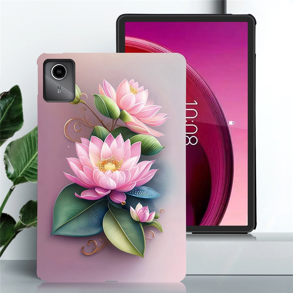 For Lenovo Tab M11 TB-330FC / Xiaoxin Pad 11 2024 TB-331FC Case Pattern Printing Slim Soft TPU Tablet Cover - Lotus