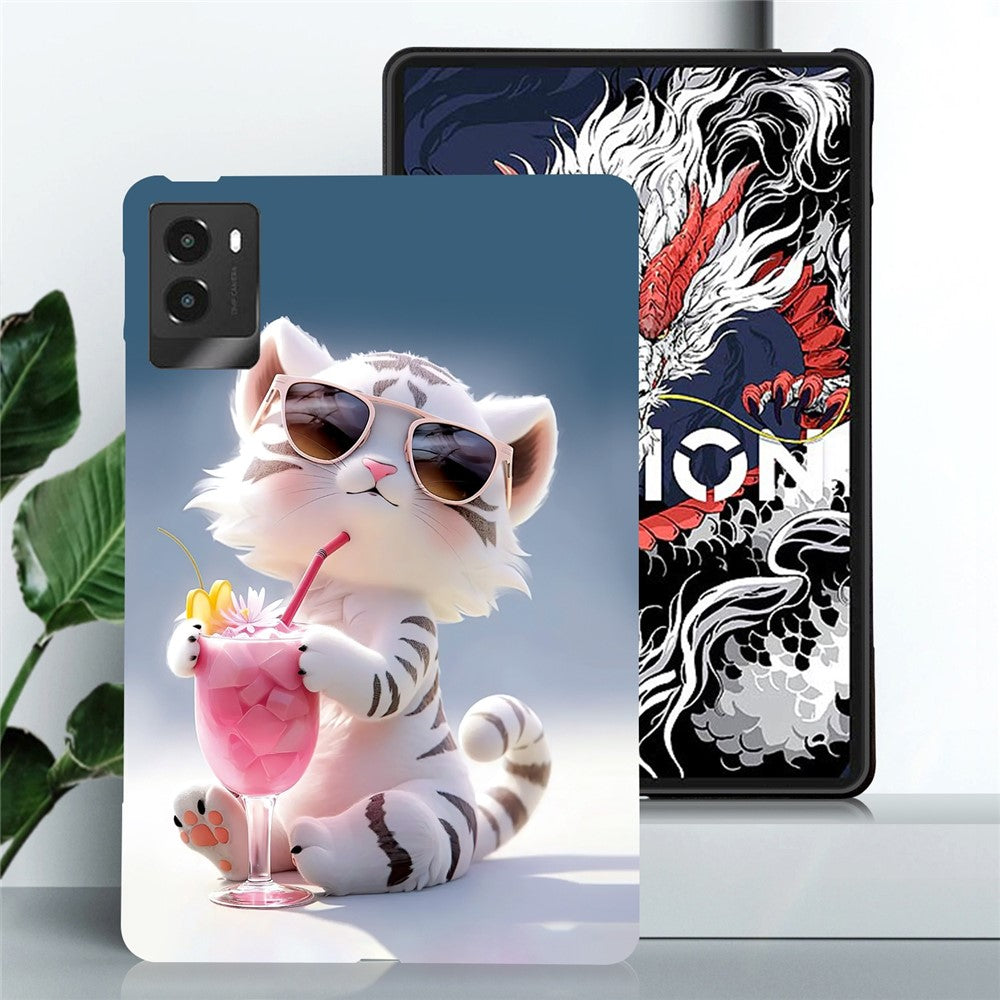 For Lenovo Legion Y700 (2025) Case Pattern Printing Slim Soft TPU Tablet Cover - Cartoon Tiger