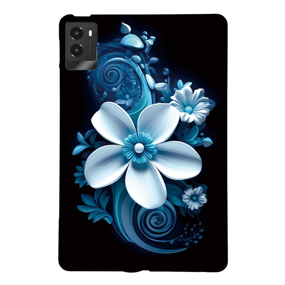 For Lenovo Legion Y700 (2025) Case Pattern Printing Slim Soft TPU Tablet Cover - Black Orchid