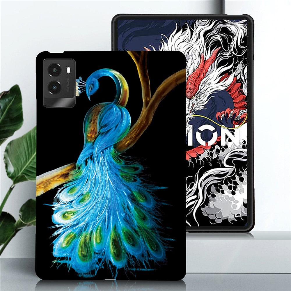 For Lenovo Legion Y700 (2025) Case Pattern Printing Slim Soft TPU Tablet Cover - Peacock