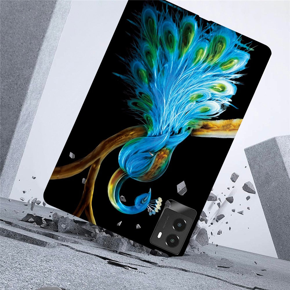 For Lenovo Legion Y700 (2025) Case Pattern Printing Slim Soft TPU Tablet Cover - Peacock