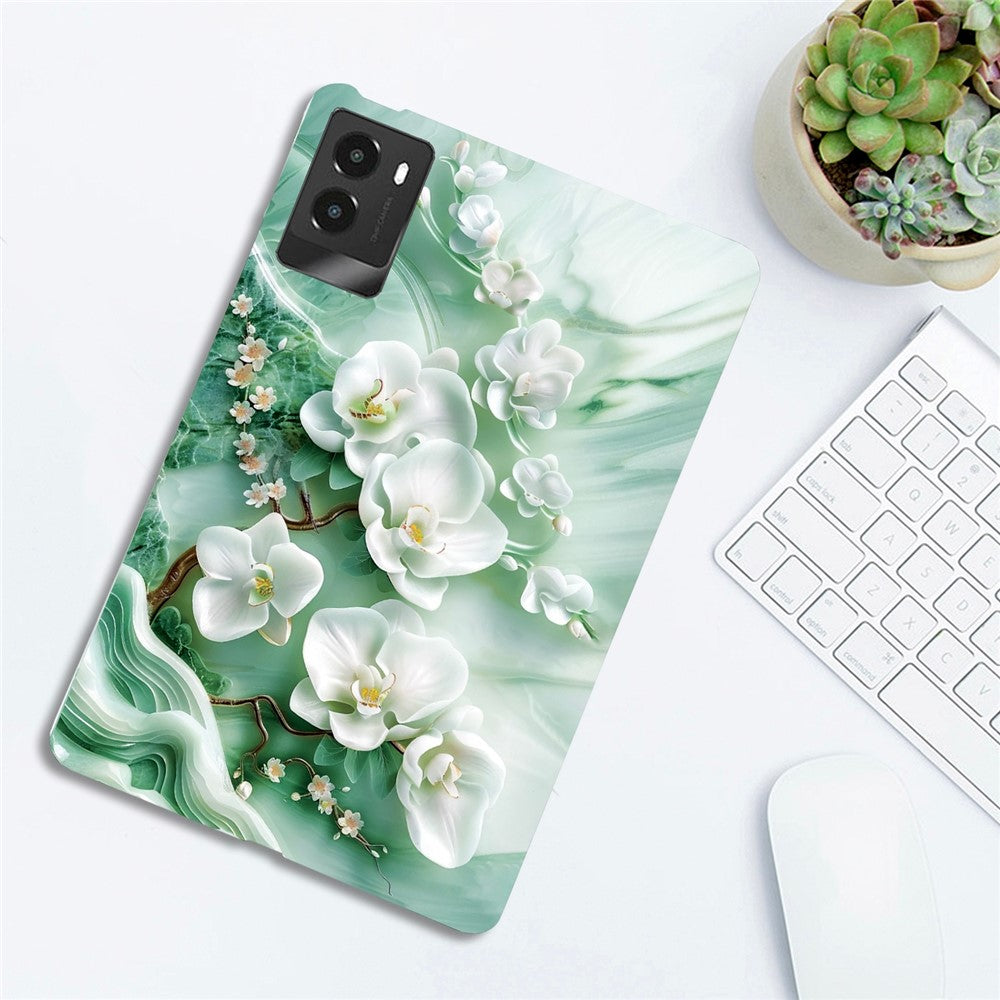 For Lenovo Legion Y700 (2025) Case Pattern Printing Slim Soft TPU Tablet Cover - Jade Flower