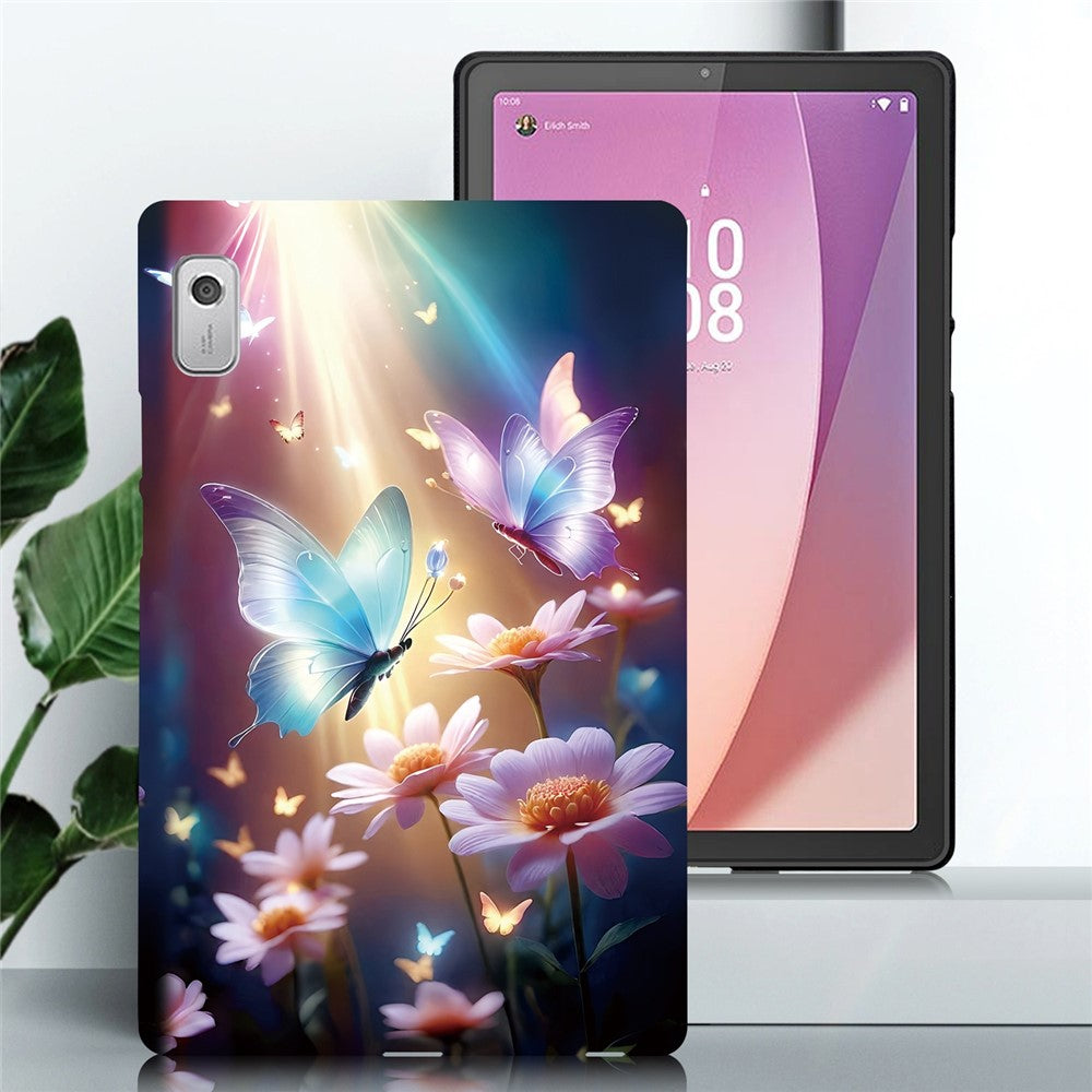For Lenovo Tab M9 Case Pattern Printing Slim Soft TPU Tablet Cover - Butterfly Floral