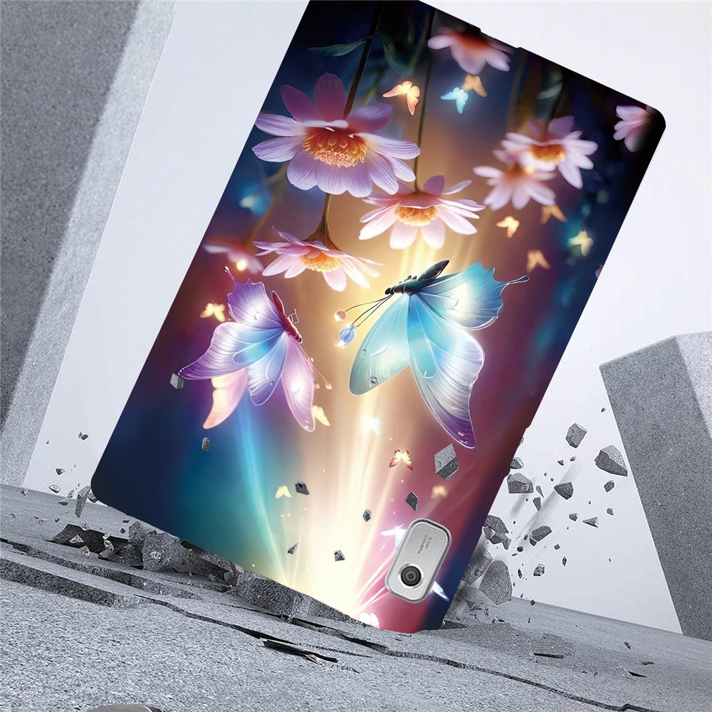 For Lenovo Tab M9 Case Pattern Printing Slim Soft TPU Tablet Cover - Butterfly Floral