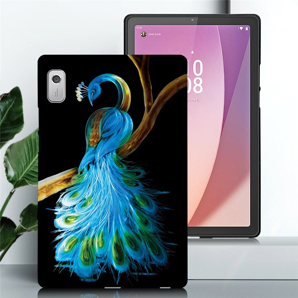 For Lenovo Tab M9 Case Pattern Printing Slim Soft TPU Tablet Cover - Peacock