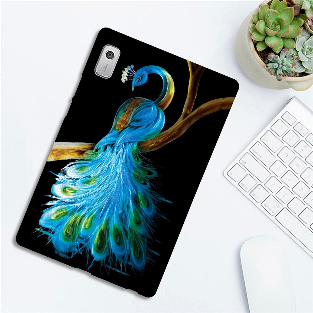 For Lenovo Tab M9 Case Pattern Printing Slim Soft TPU Tablet Cover - Peacock