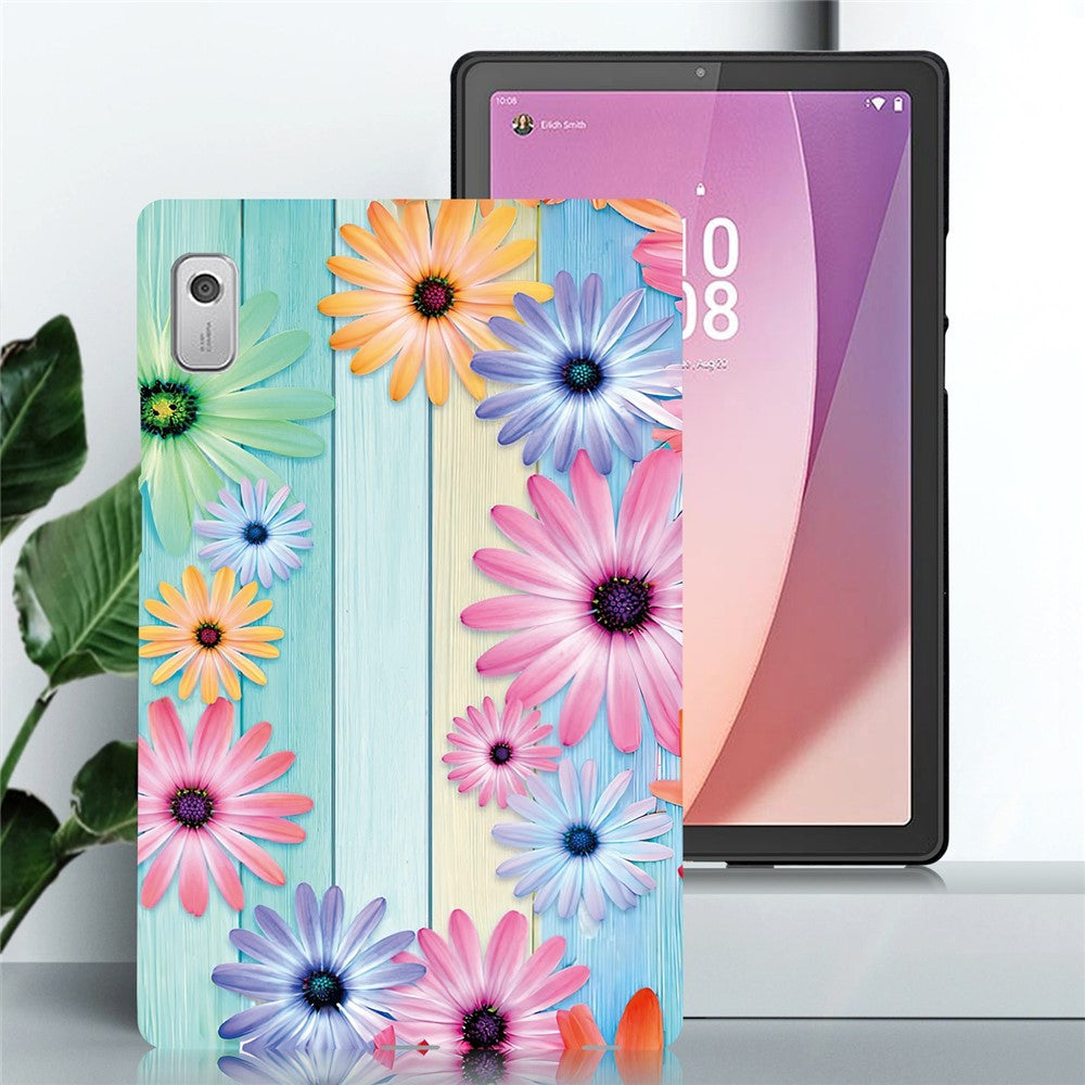 For Lenovo Tab M9 Case Pattern Printing Slim Soft TPU Tablet Cover - Sunflower