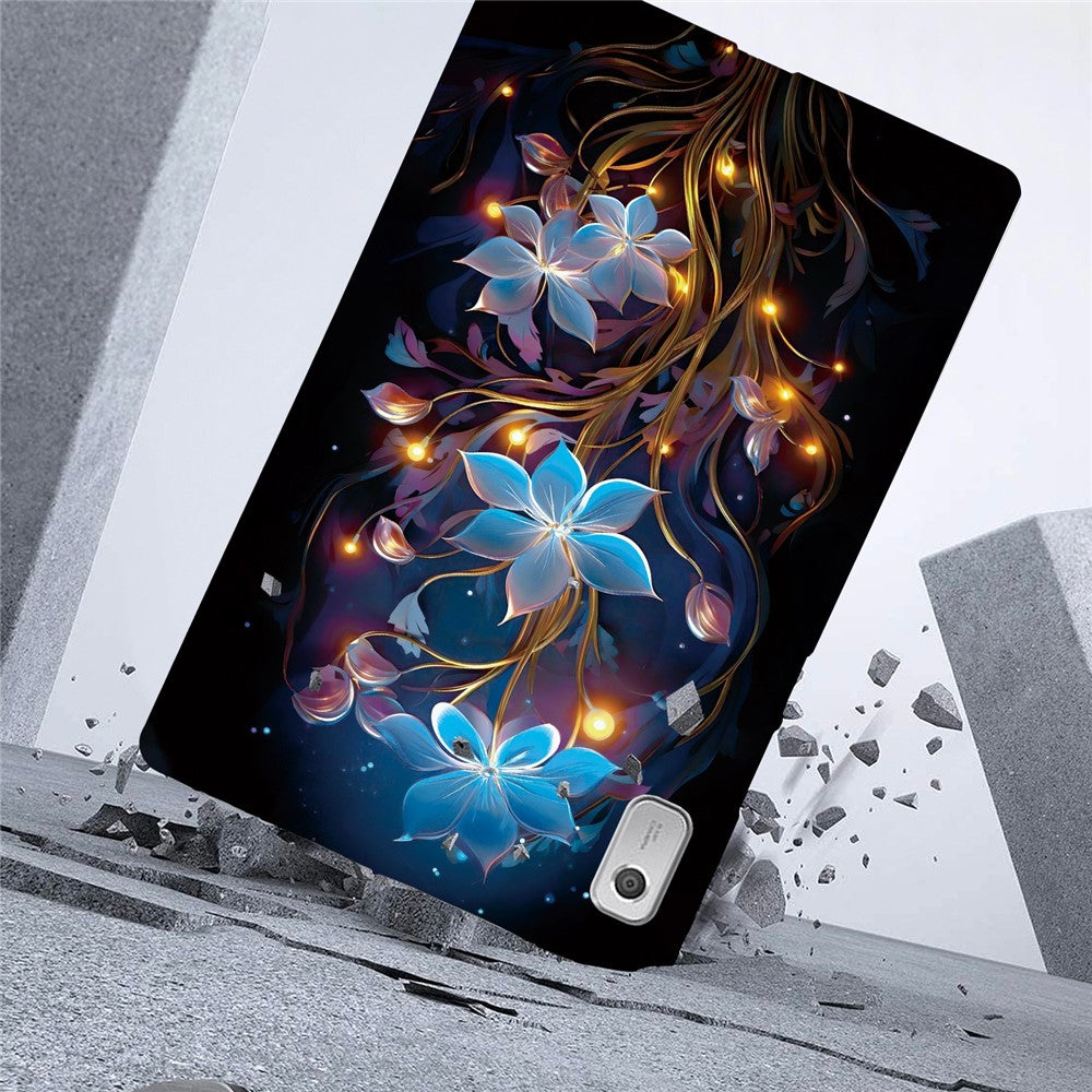 For Lenovo Tab M9 Case Pattern Printing Slim Soft TPU Tablet Cover - Small Lantern Flower
