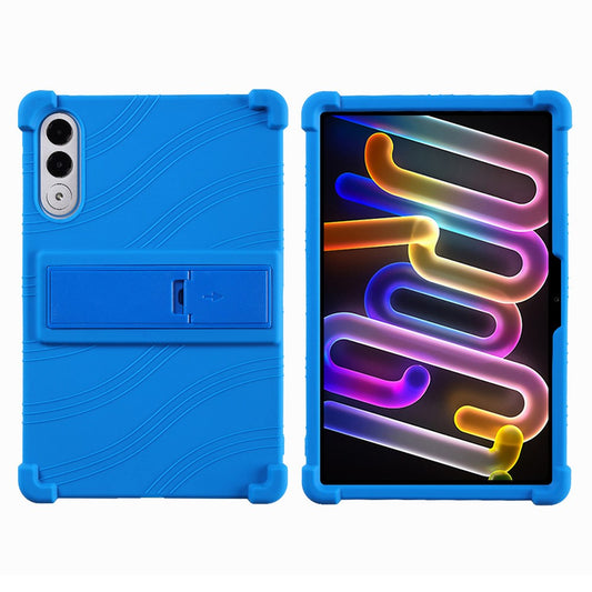 For Lenovo Xiaoxin Pad Pro GT Case Adjustable Kickstand Silicone Tablet Protective Cover - Dark Blue