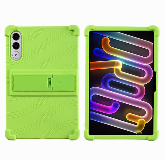 For Lenovo Xiaoxin Pad Pro GT Case Adjustable Kickstand Silicone Tablet Protective Cover - Green