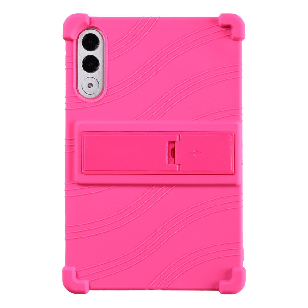 For Lenovo Xiaoxin Pad Pro GT Case Adjustable Kickstand Silicone Tablet Protective Cover - Rose