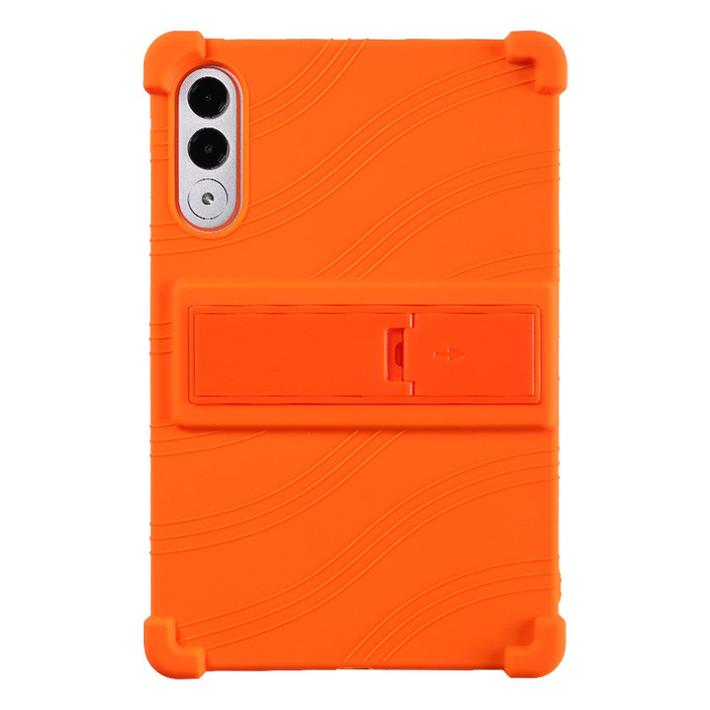 For Lenovo Xiaoxin Pad Pro GT Case Adjustable Kickstand Silicone Tablet Protective Cover - Orange