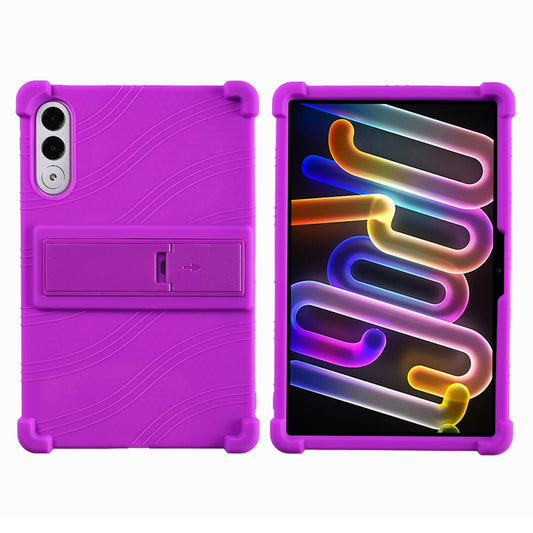 For Lenovo Xiaoxin Pad Pro GT Case Adjustable Kickstand Silicone Tablet Protective Cover - Purple