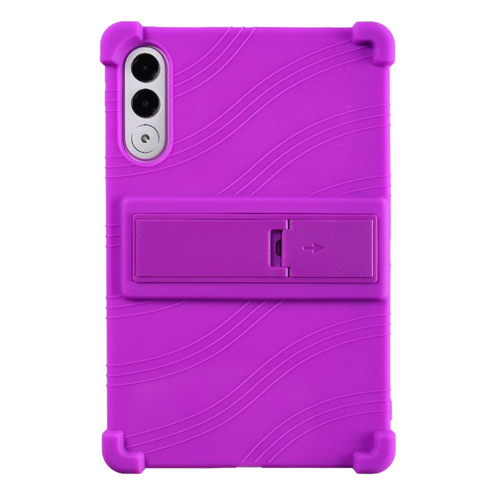 For Lenovo Xiaoxin Pad Pro GT Case Adjustable Kickstand Silicone Tablet Protective Cover - Purple