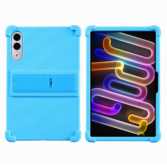 For Lenovo Xiaoxin Pad Pro GT Case Adjustable Kickstand Silicone Tablet Protective Cover - Baby Blue