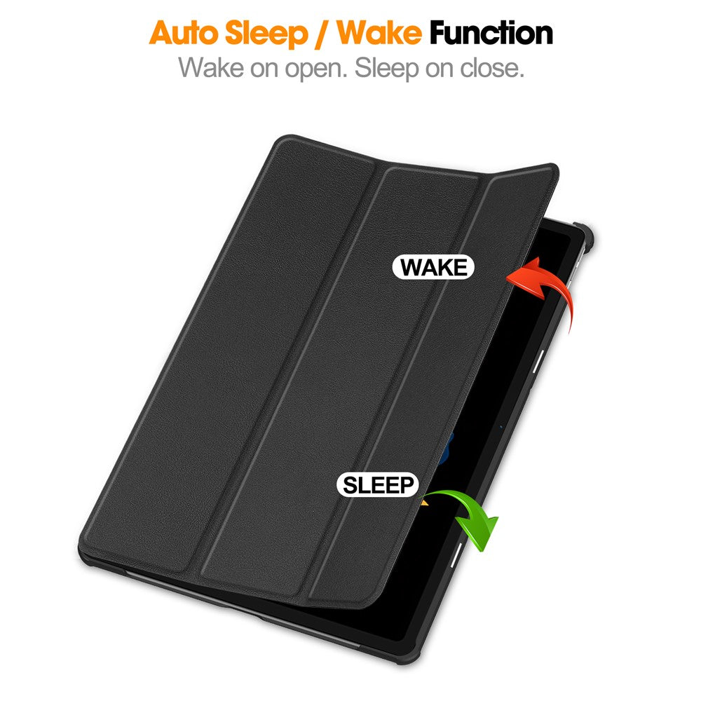 For Lenovo Xiaoxin Pad 2025 12.1 inch Case Anti-Drop Leather Stand Tablet Cover - Black