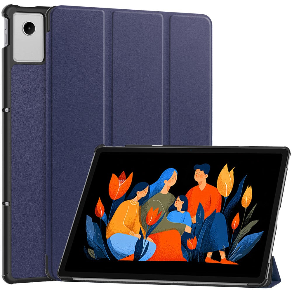 For Lenovo Xiaoxin Pad 2025 12.1 inch Case Anti-Drop Leather Stand Tablet Cover - Blue