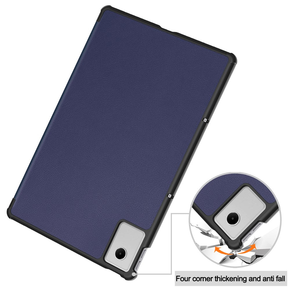 For Lenovo Xiaoxin Pad 2025 12.1 inch Case Anti-Drop Leather Stand Tablet Cover - Blue