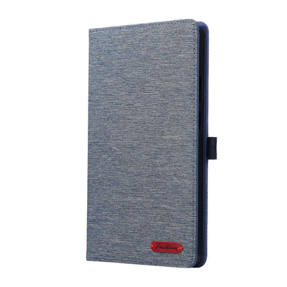 For Lenovo Tab K9 / Tab One Case with Stand Card Holder Cloth Texture Leather Tablet Cover - Blue