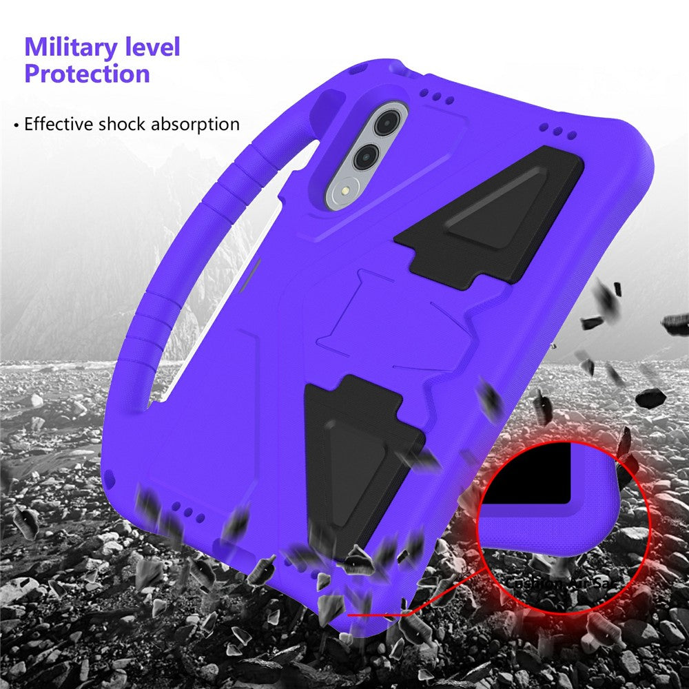 For Lenovo Xiaoxin Pad Pro GT Case EVA Tablet Cover with Handle Kickstand Children Friendly - Purple