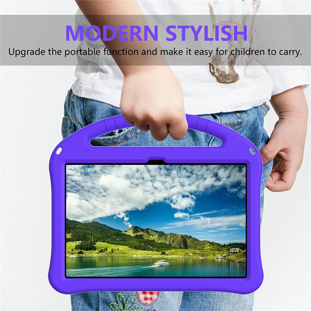 For Lenovo Xiaoxin Pad Pro GT Case EVA Tablet Cover with Handle Kickstand Children Friendly - Purple