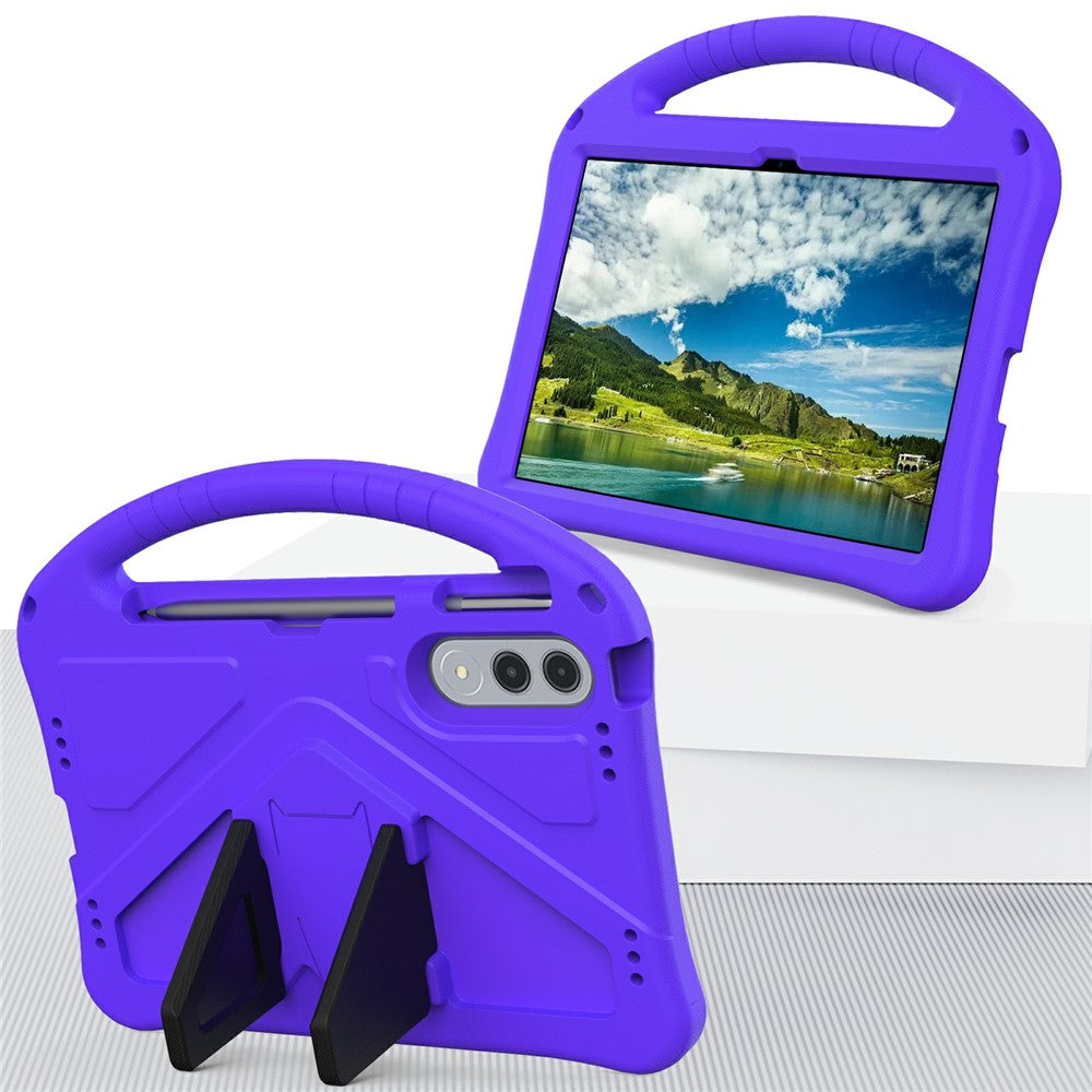 For Lenovo Xiaoxin Pad Pro GT Case EVA Tablet Cover with Handle Kickstand Children Friendly - Purple