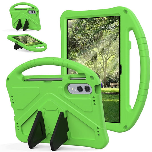 For Lenovo Xiaoxin Pad Pro GT Case EVA Tablet Cover with Handle Kickstand Children Friendly - Green