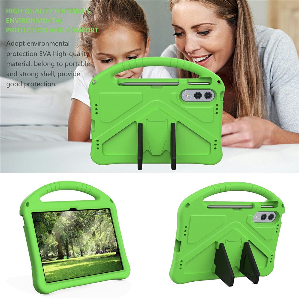 For Lenovo Xiaoxin Pad Pro GT Case EVA Tablet Cover with Handle Kickstand Children Friendly - Green