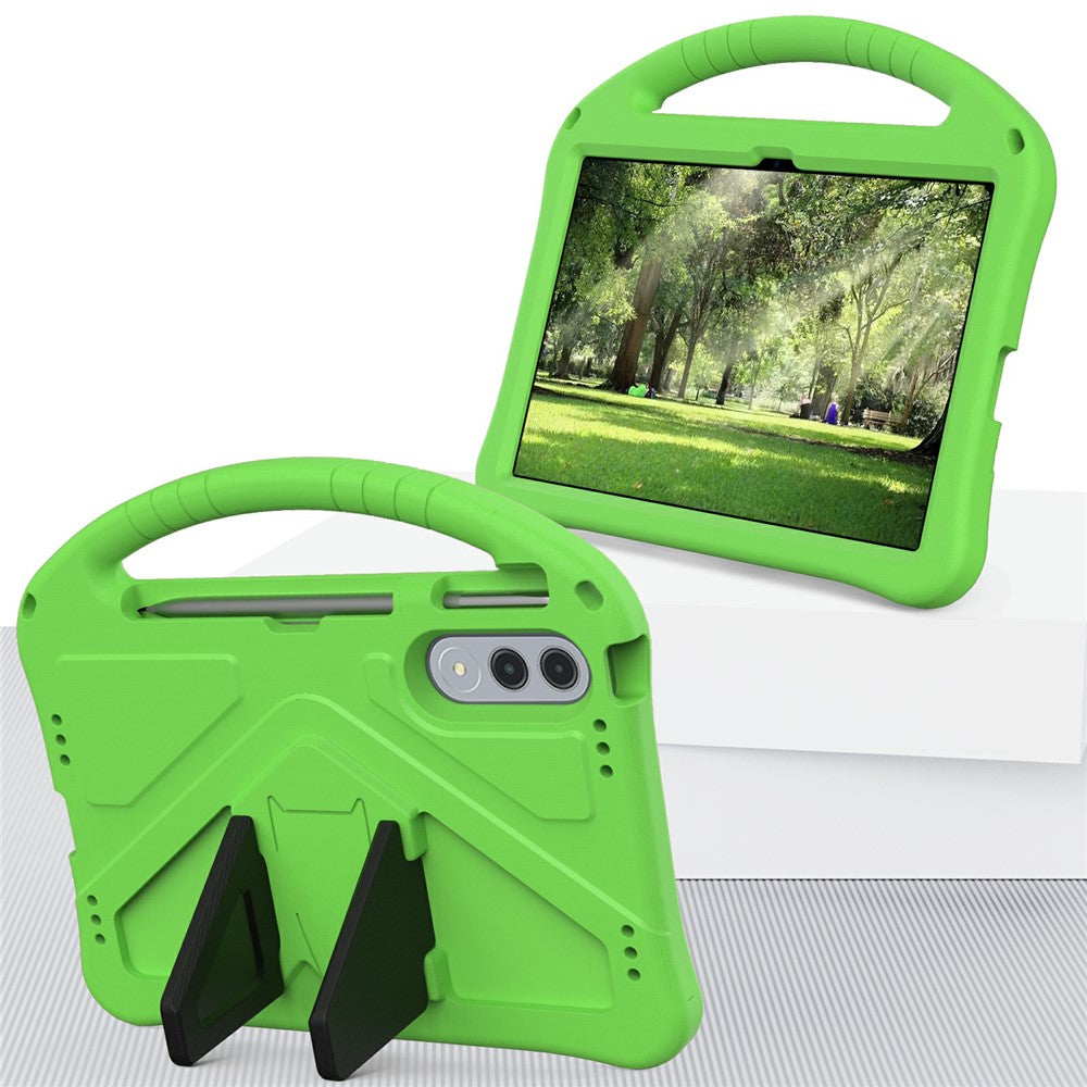 For Lenovo Xiaoxin Pad Pro GT Case EVA Tablet Cover with Handle Kickstand Children Friendly - Green