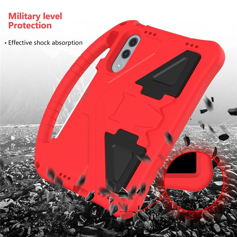 For Lenovo Xiaoxin Pad Pro GT Case EVA Tablet Cover with Handle Kickstand Children Friendly - Red