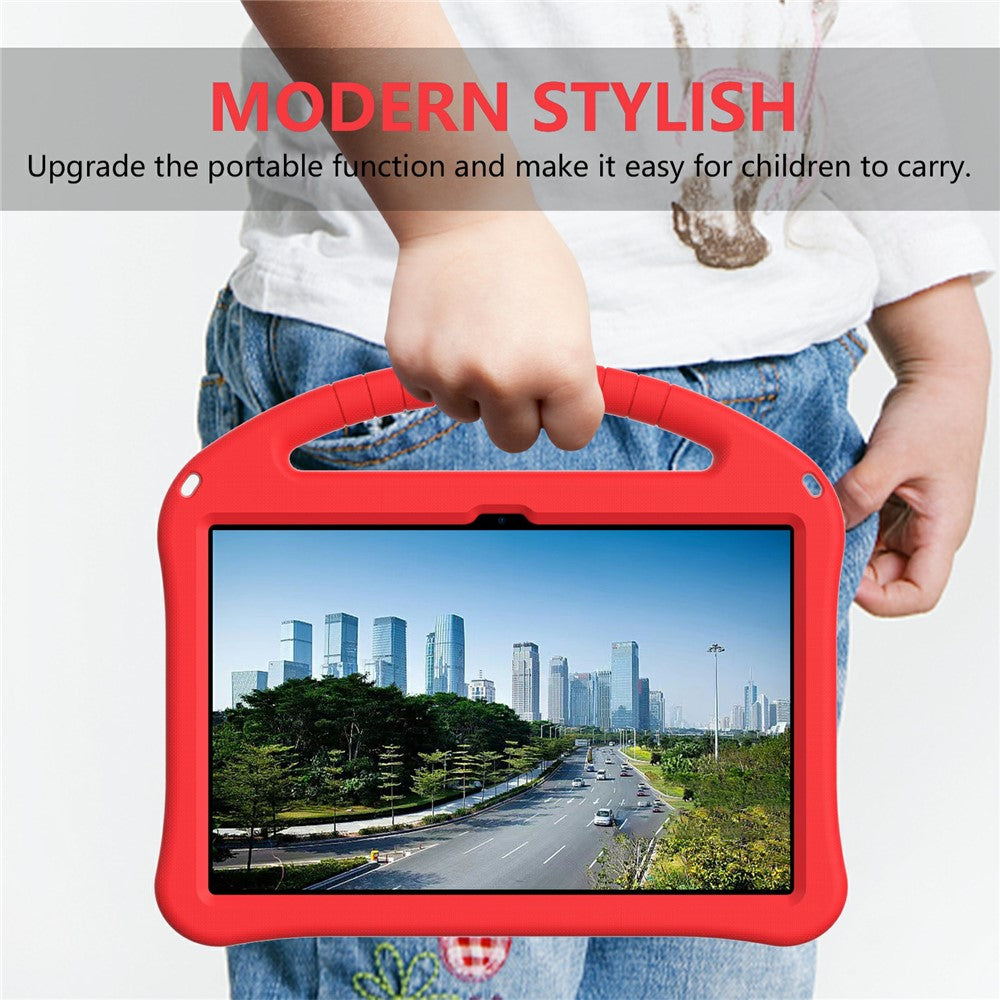 For Lenovo Xiaoxin Pad Pro GT Case EVA Tablet Cover with Handle Kickstand Children Friendly - Red