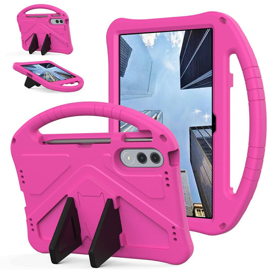 For Lenovo Xiaoxin Pad Pro GT Case EVA Tablet Cover with Handle Kickstand Children Friendly - Rose