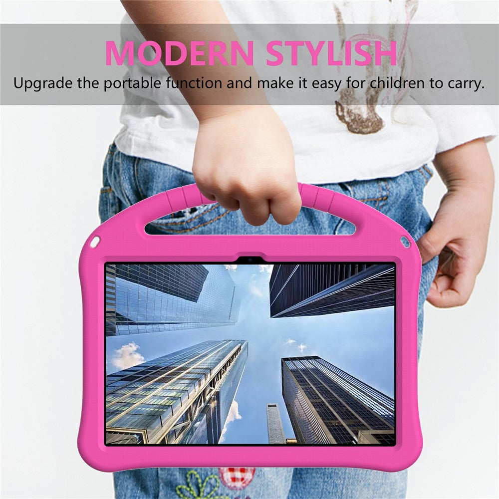 For Lenovo Xiaoxin Pad Pro GT Case EVA Tablet Cover with Handle Kickstand Children Friendly - Rose