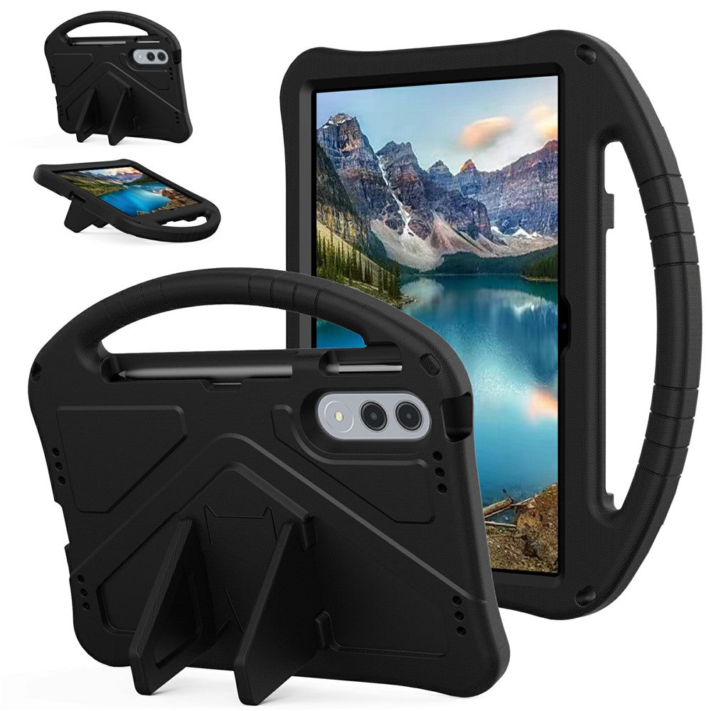 For Lenovo Xiaoxin Pad Pro GT Case EVA Tablet Cover with Handle Kickstand Children Friendly - Black