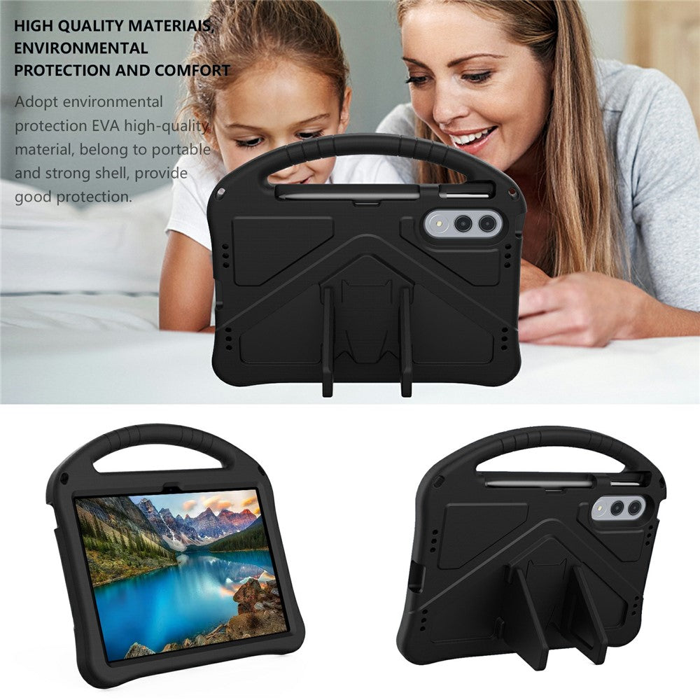 For Lenovo Xiaoxin Pad Pro GT Case EVA Tablet Cover with Handle Kickstand Children Friendly - Black