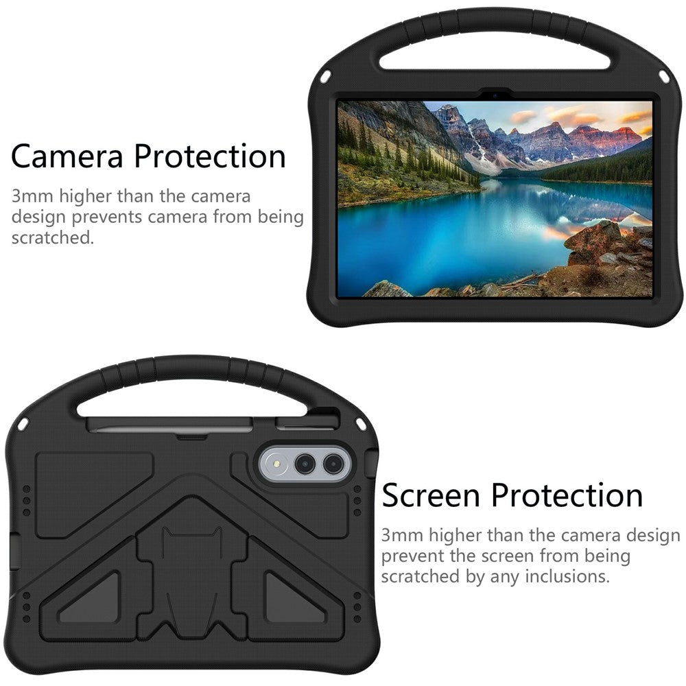 For Lenovo Xiaoxin Pad Pro GT Case EVA Tablet Cover with Handle Kickstand Children Friendly - Black