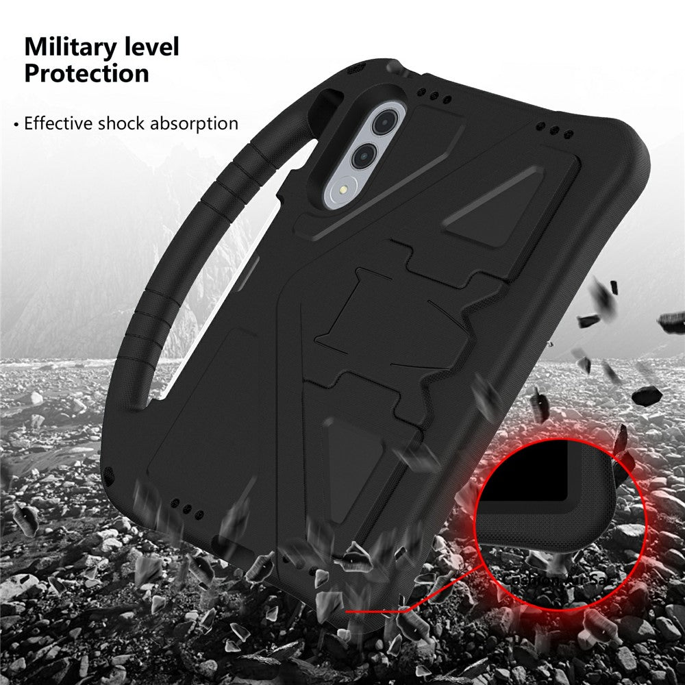 For Lenovo Xiaoxin Pad Pro GT Case EVA Tablet Cover with Handle Kickstand Children Friendly - Black