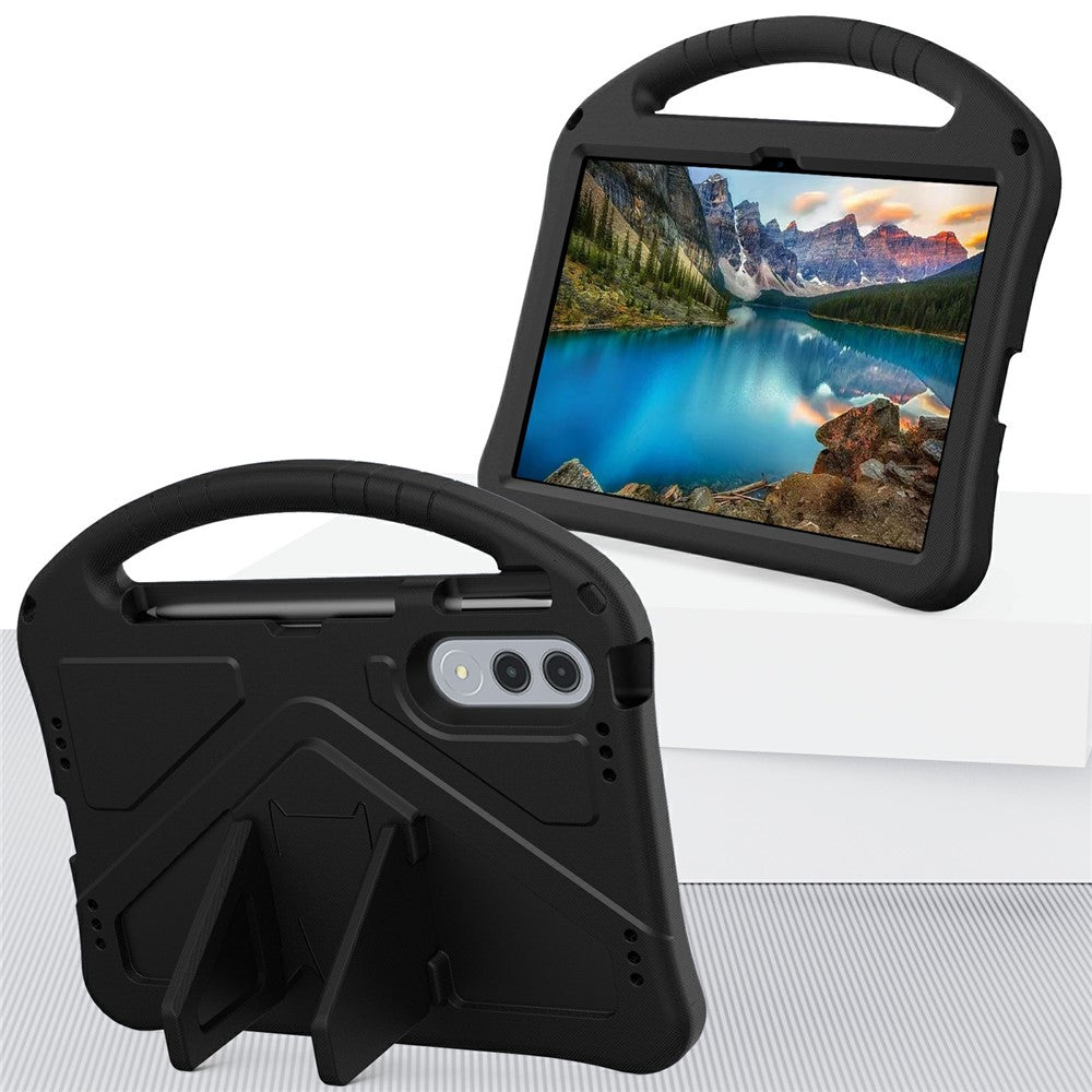 For Lenovo Xiaoxin Pad Pro GT Case EVA Tablet Cover with Handle Kickstand Children Friendly - Black