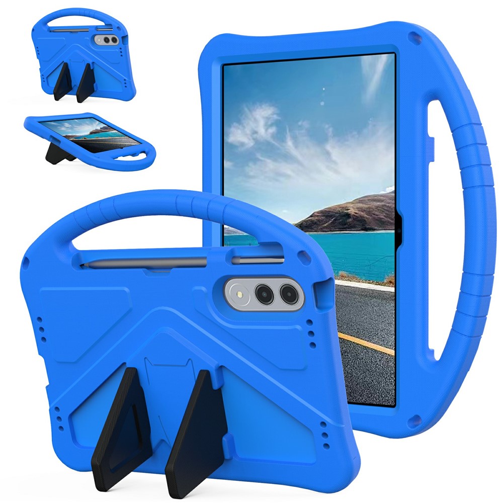 For Lenovo Xiaoxin Pad Pro GT Case EVA Tablet Cover with Handle Kickstand Children Friendly - Blue