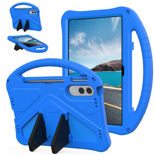 For Lenovo Xiaoxin Pad Pro GT Case EVA Tablet Cover with Handle Kickstand Children Friendly - Blue