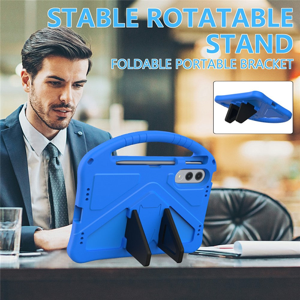 For Lenovo Xiaoxin Pad Pro GT Case EVA Tablet Cover with Handle Kickstand Children Friendly - Blue