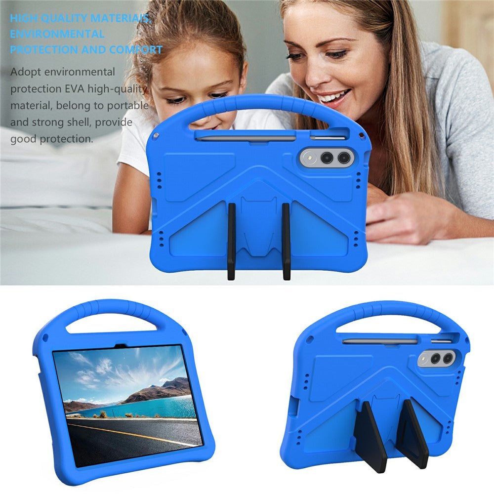 For Lenovo Xiaoxin Pad Pro GT Case EVA Tablet Cover with Handle Kickstand Children Friendly - Blue