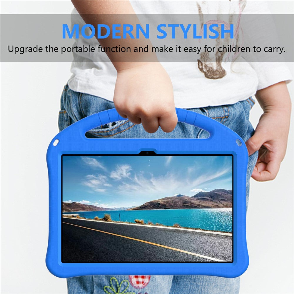For Lenovo Xiaoxin Pad Pro GT Case EVA Tablet Cover with Handle Kickstand Children Friendly - Blue