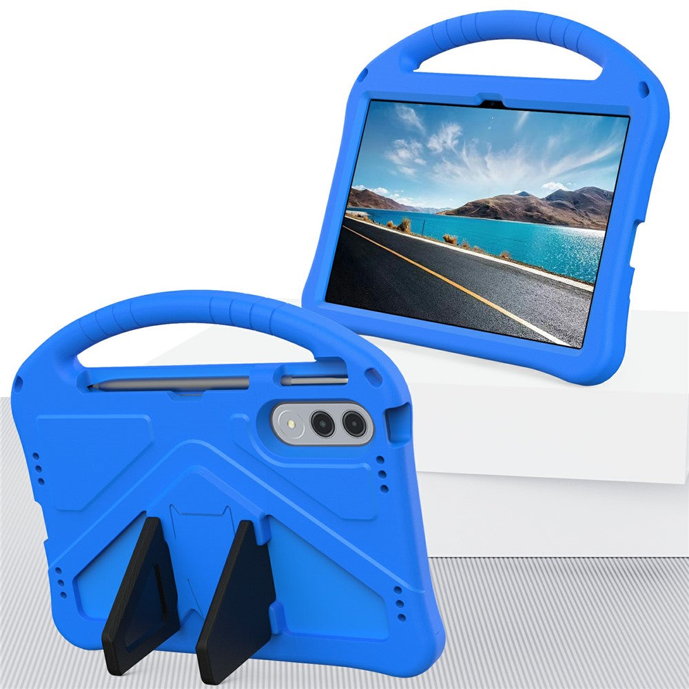For Lenovo Xiaoxin Pad Pro GT Case EVA Tablet Cover with Handle Kickstand Children Friendly - Blue