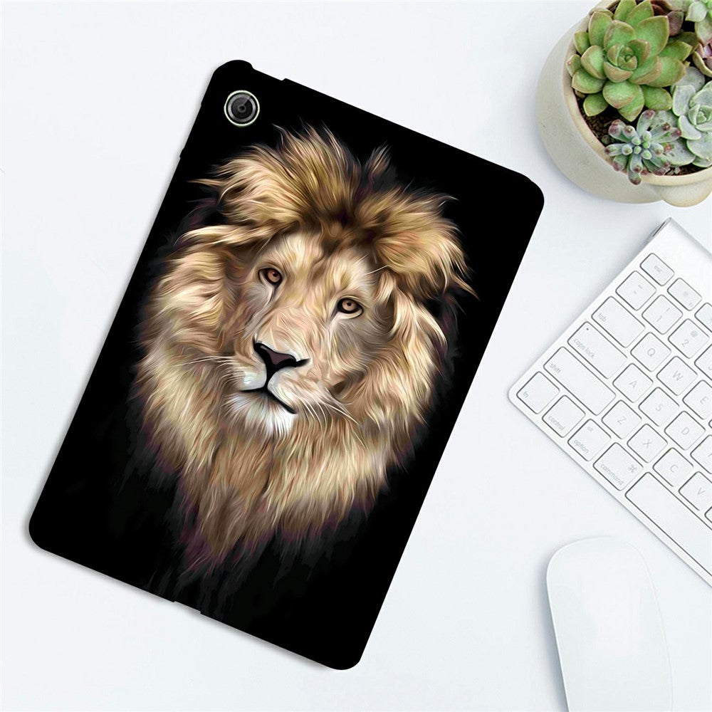 For Lenovo Tab K9 TPU Case Pattern Printing Slim Tablet Protective Cover - Lion