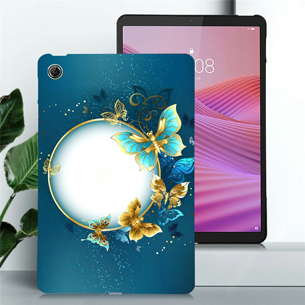 For Lenovo Tab K9 TPU Case Pattern Printing Slim Tablet Protective Cover - Butterfly Wreath